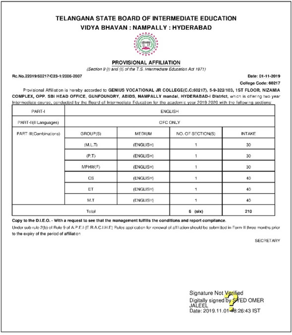 Genius Vocational Junior College